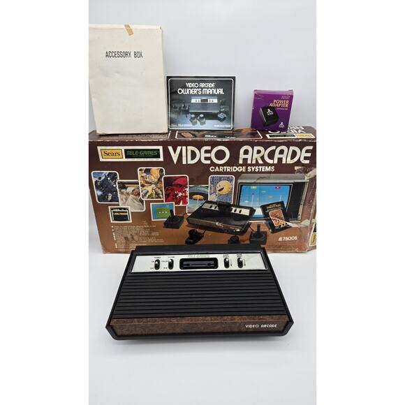 Vtg ATARI 2600 Sears Tele-Games Video Arcade Console With Games & Original Box - Picture 2 of 16